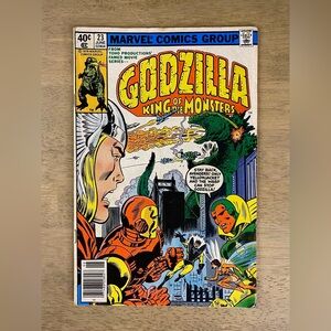 Godzilla: King of the Monsters #23 Newsstand Edition Marvel‎ 1979 VS Avengers